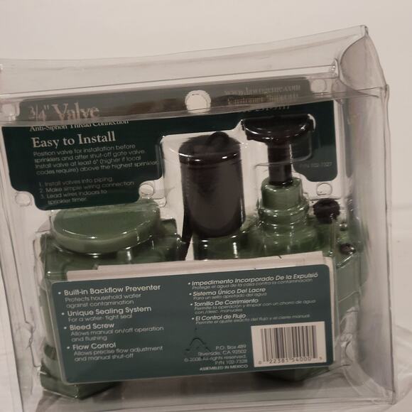 Lawn Genie RJ 3/4" Anti-Siphon Valve with Flow Control - 54000 New, sealed - Picture 13 of 14
